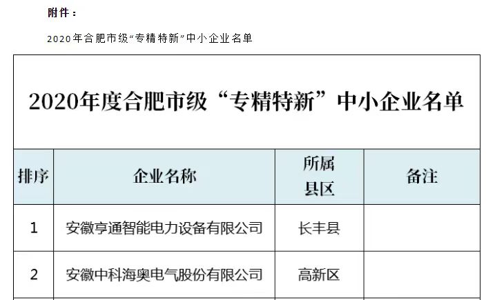 重大喜訊：樂卡五金榮獲2020年度合肥市“專精特新”企業(yè)稱號(hào)